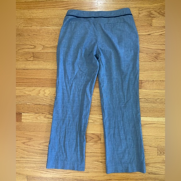 Merona Pants Women’s 12 Heather Blue Stitch detail Pockets Trouser Dress Pant - Picture 7 of 12